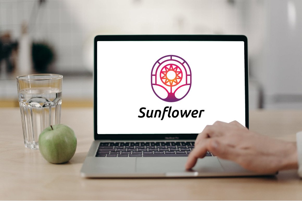 Window Sunflower Floral Logo preview image.