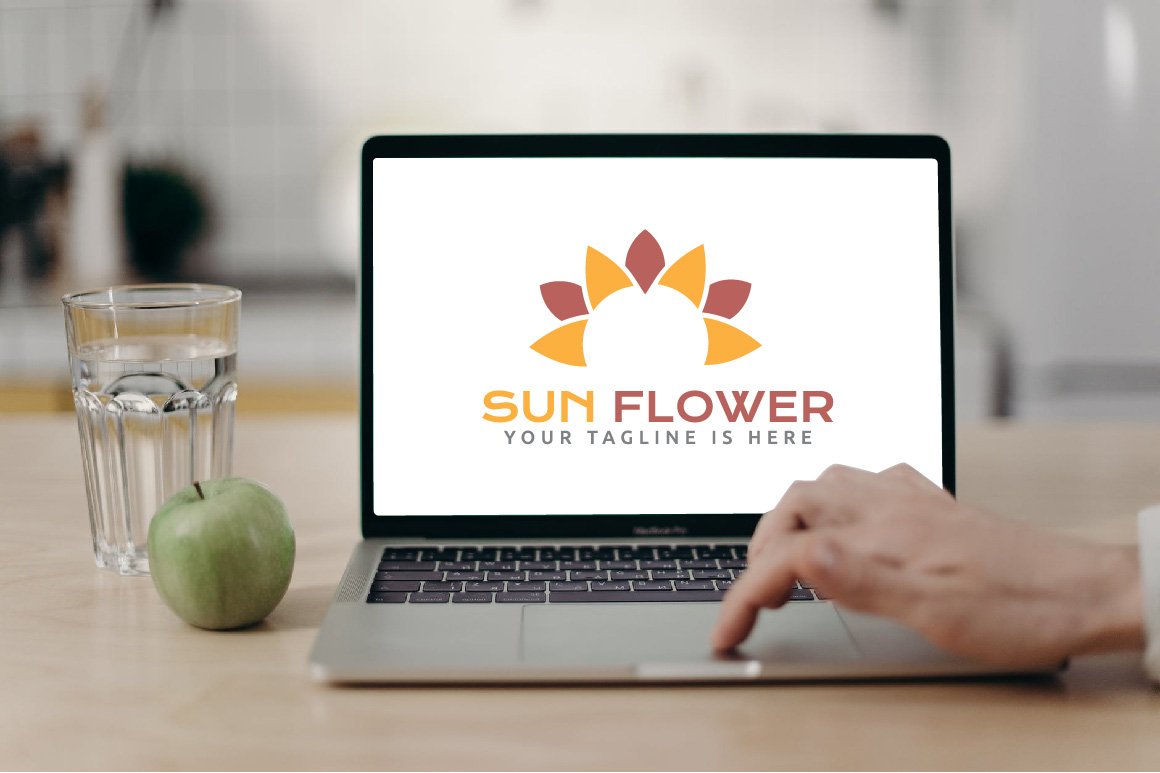Bright Sunflower Sun Flower Logo preview image.