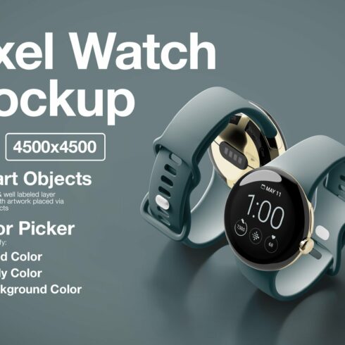 Pixel Watch Mockup cover image.