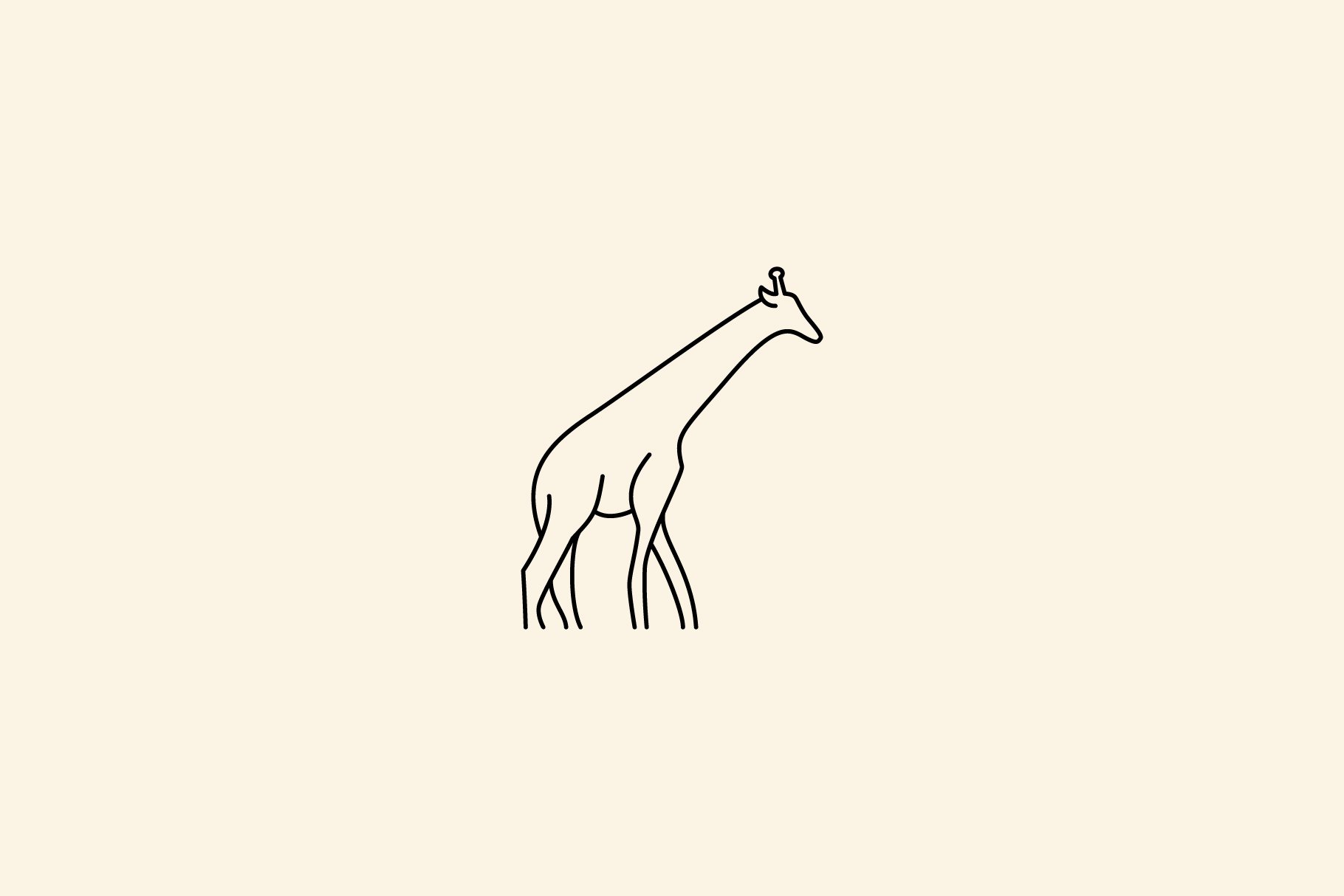 Giraffe Logo icon design vector cover image.