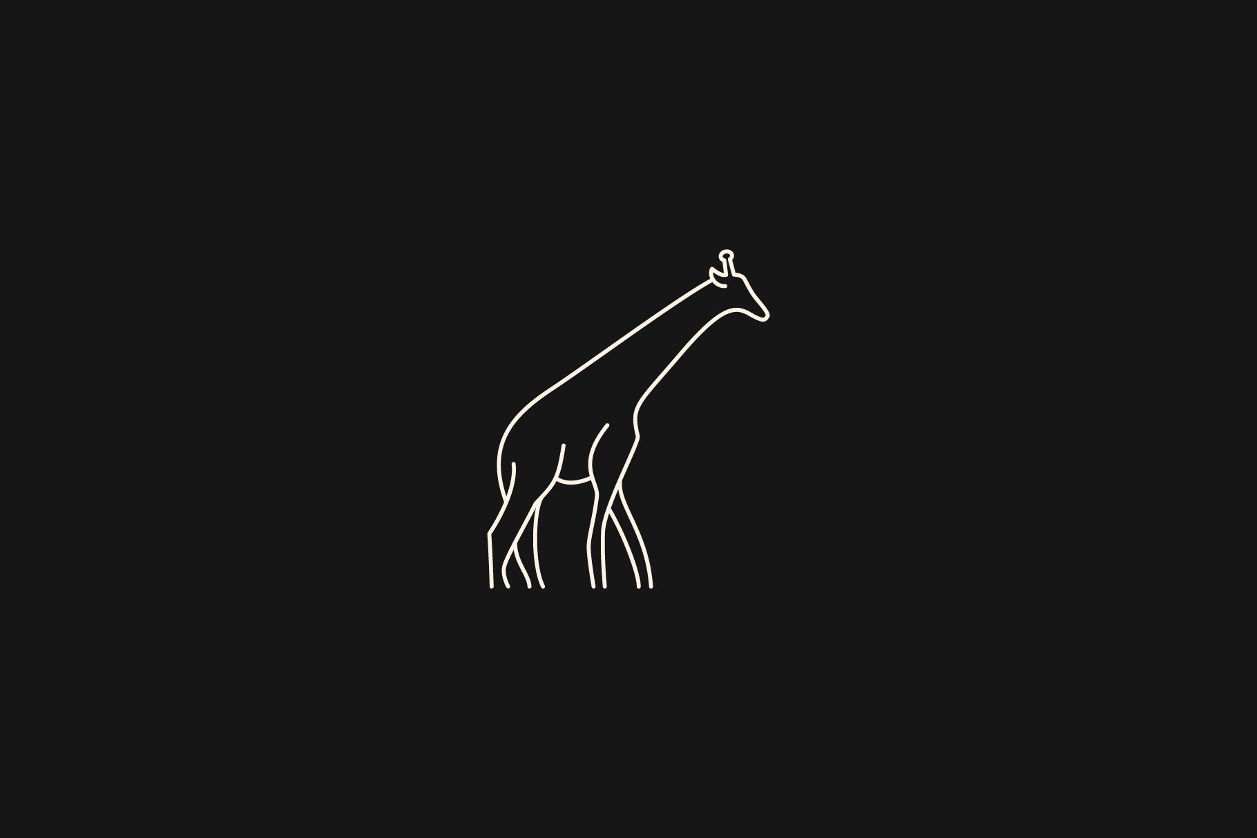 giraffe profile outline