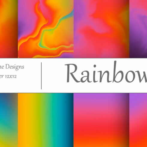 Rainbow Gradient Digital Textures cover image.