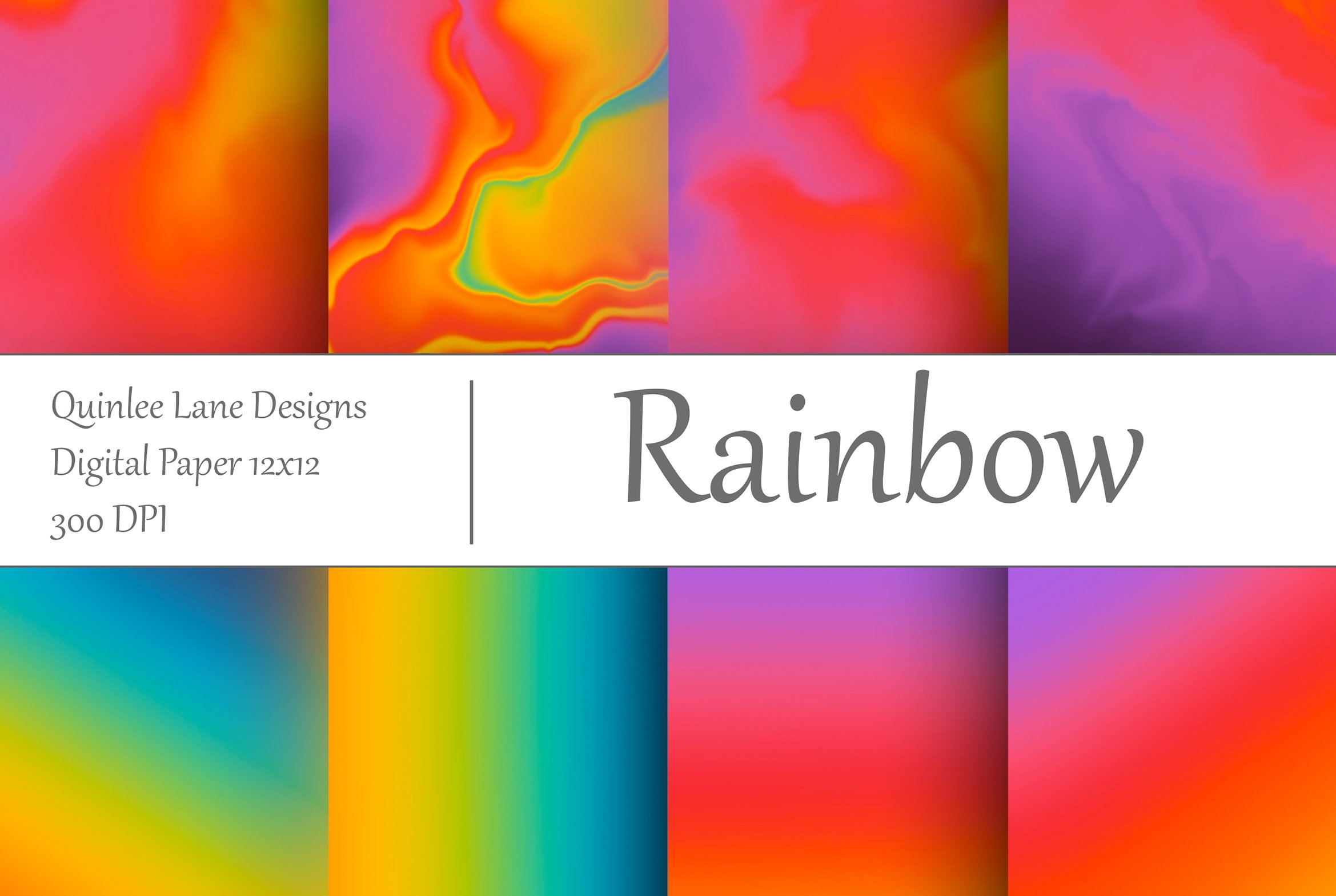 Rainbow Gradient Digital Textures cover image.