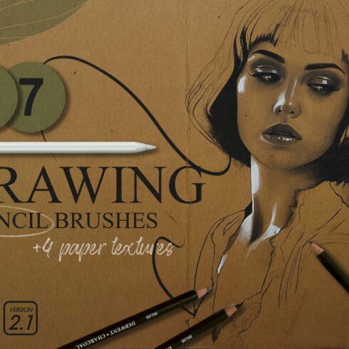 Drawing & Pencil Procreate Brushes cover image.