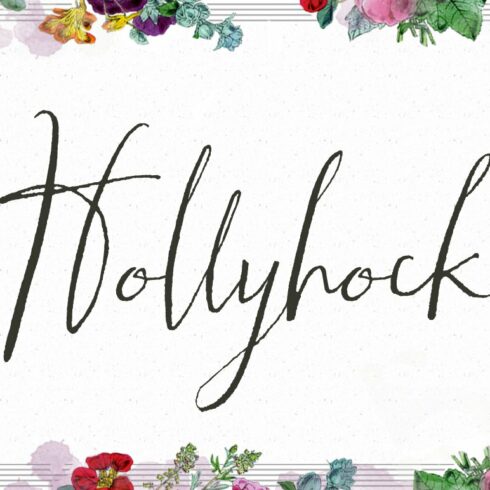 Hollyhock - A Messy Calligraphy Font cover image.