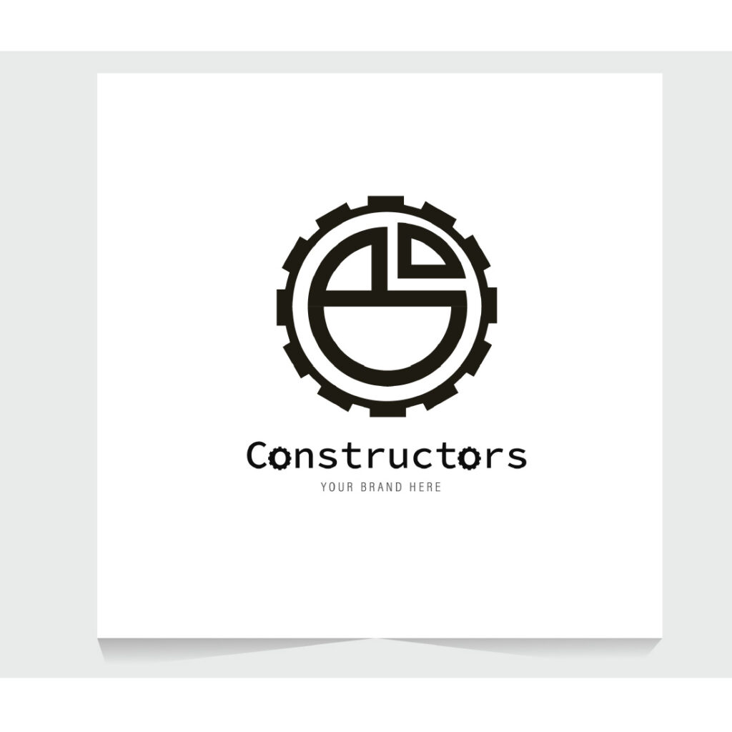 logo design idea for construction business - MasterBundles