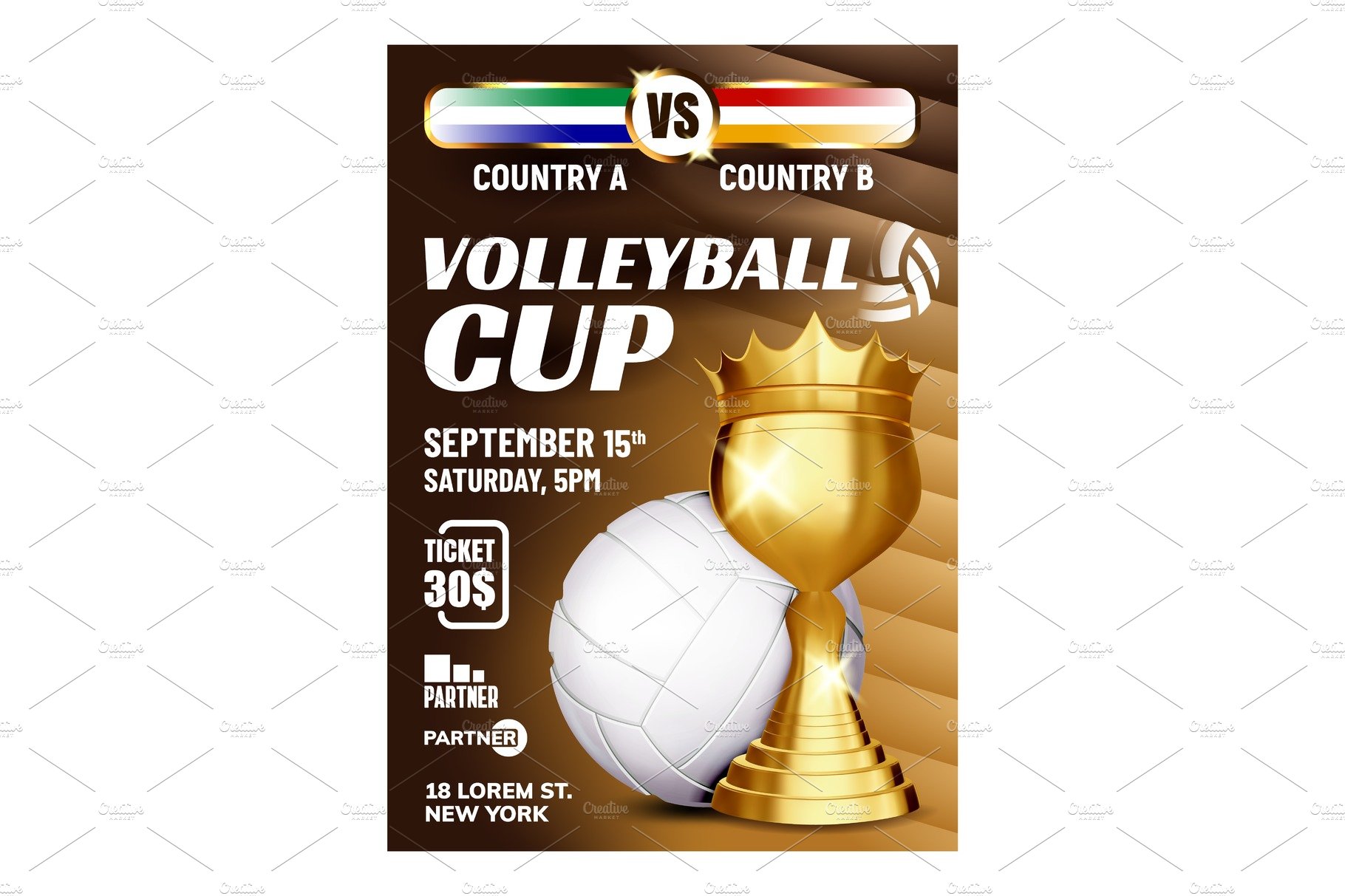 Volleyball Sport Champion Cup Award cover image.