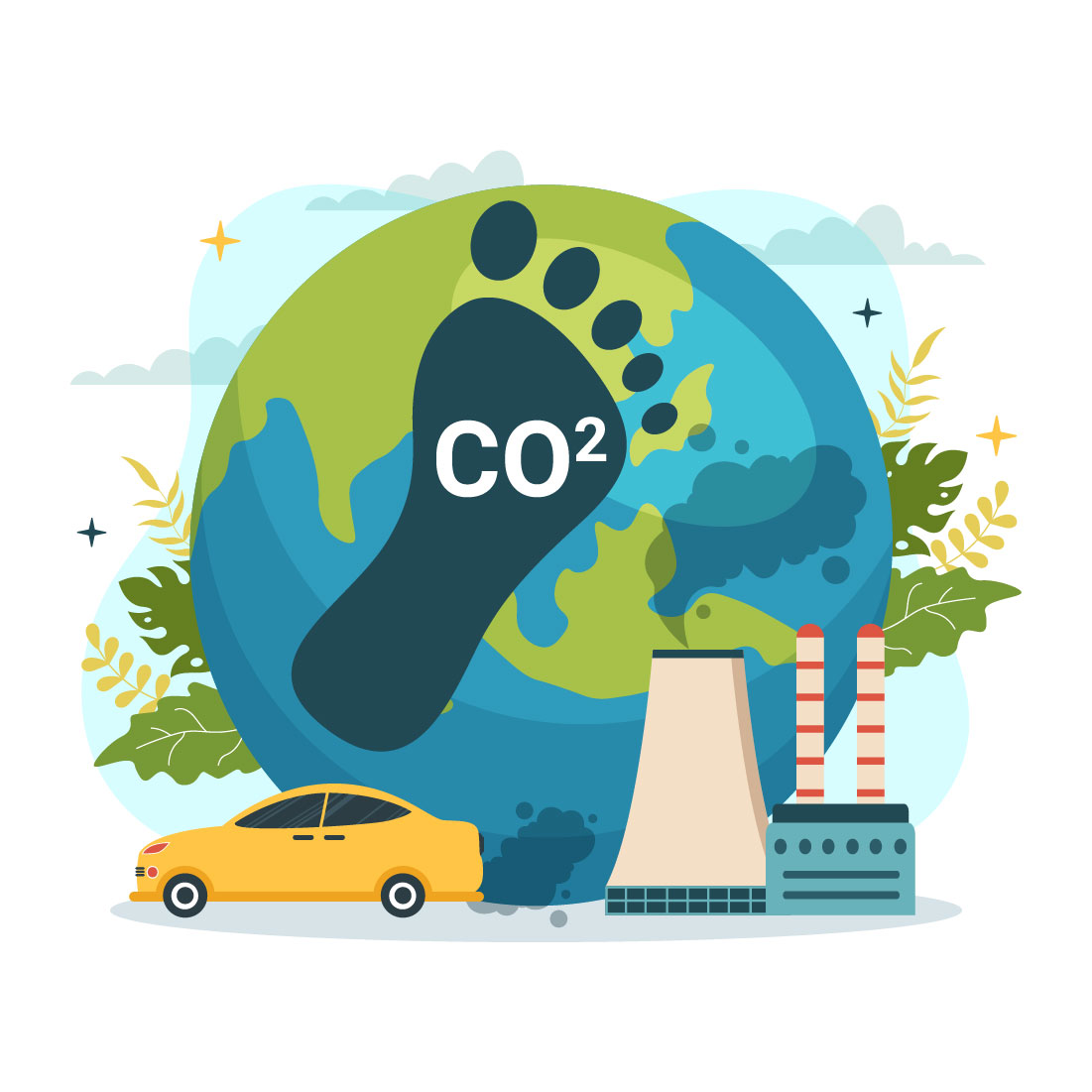 12 Carbon Dioxide or CO2 Illustration preview image.