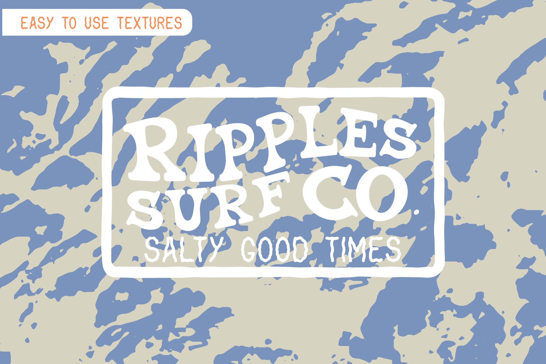 Coastal Fever - Font pack + Textures preview image.