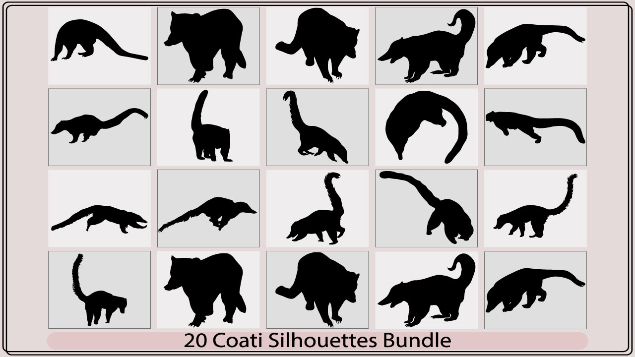 coati animal silhouettesmb add media 229