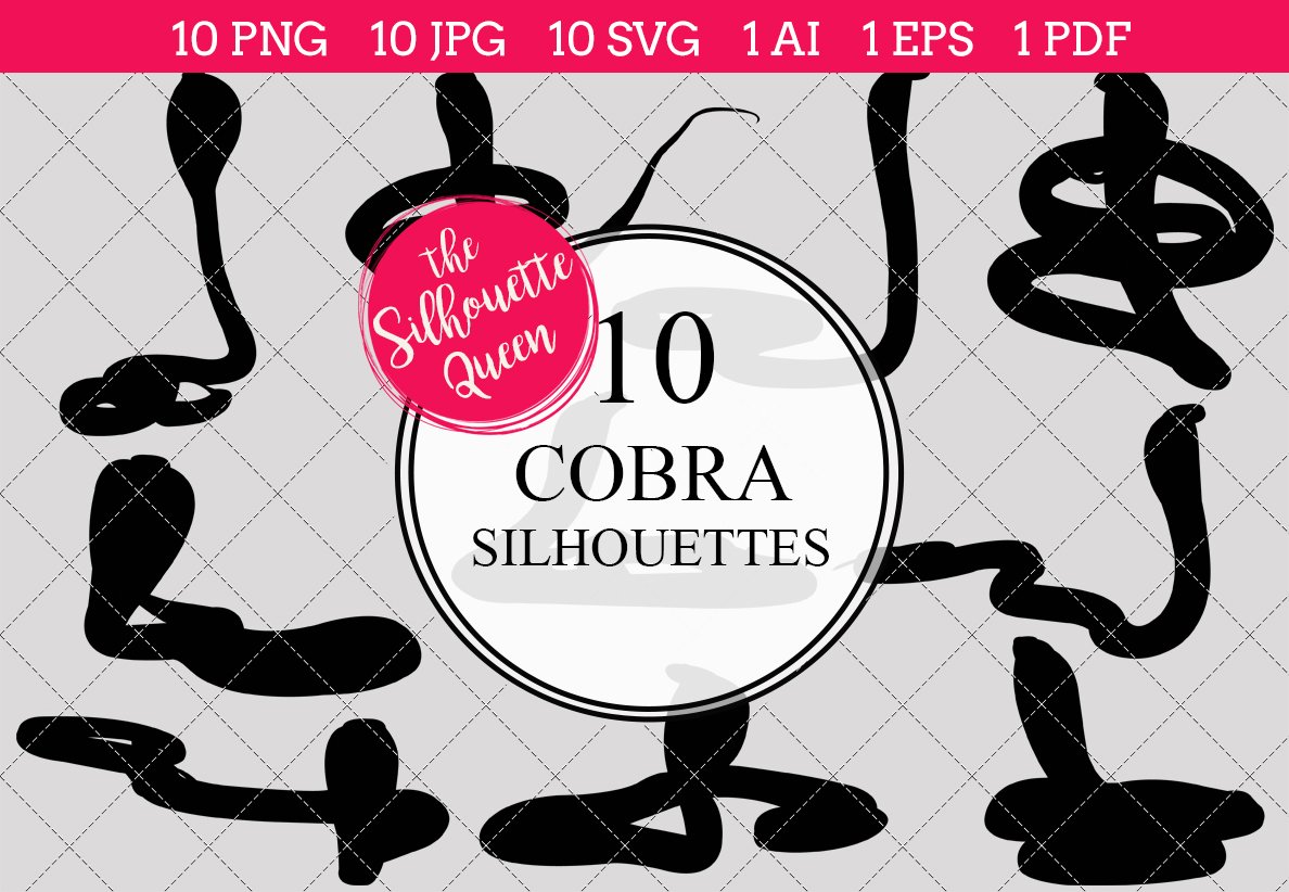 Cobra Snake Silhouette Clipart cover image.