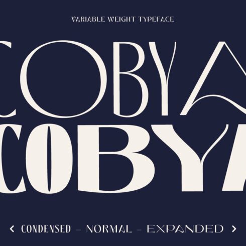 Cobya - Variable Weight Typeface cover image.