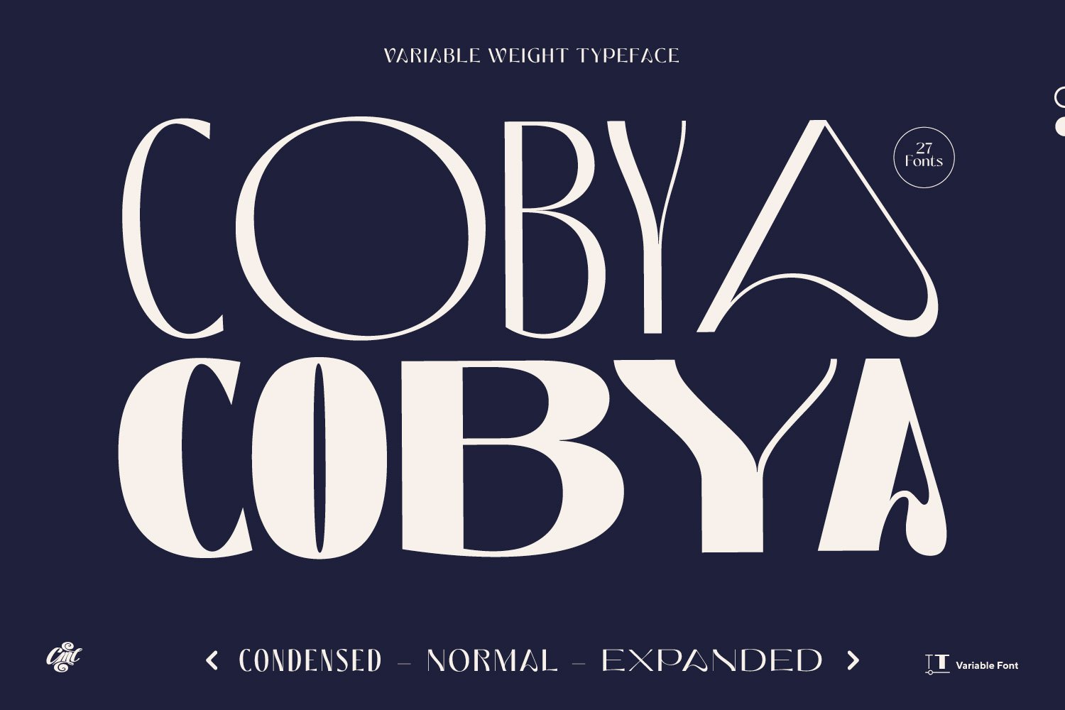 Cobya - Variable Weight Typeface cover image.