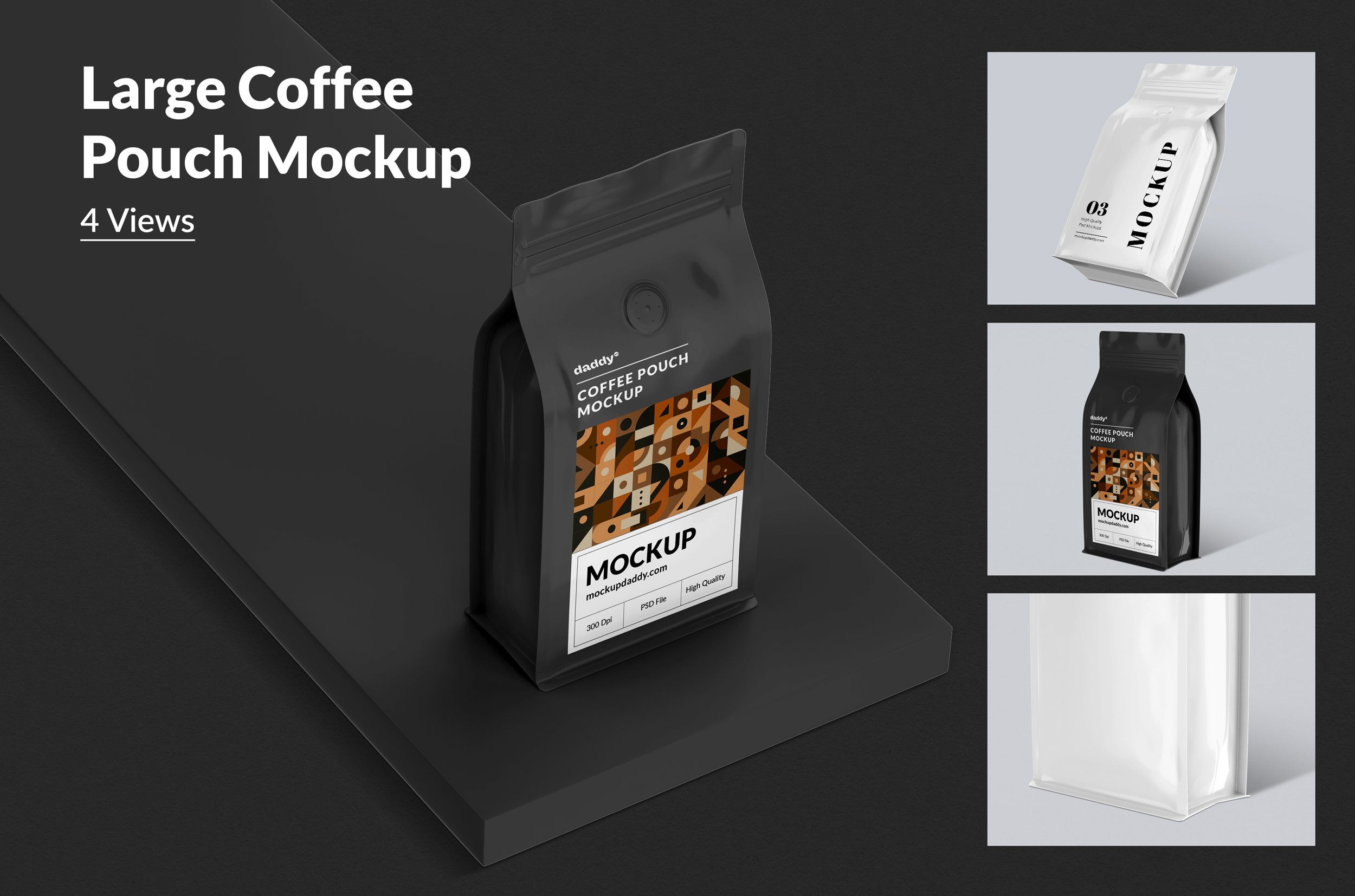Free Coffee Packaging Mockup (PSD)