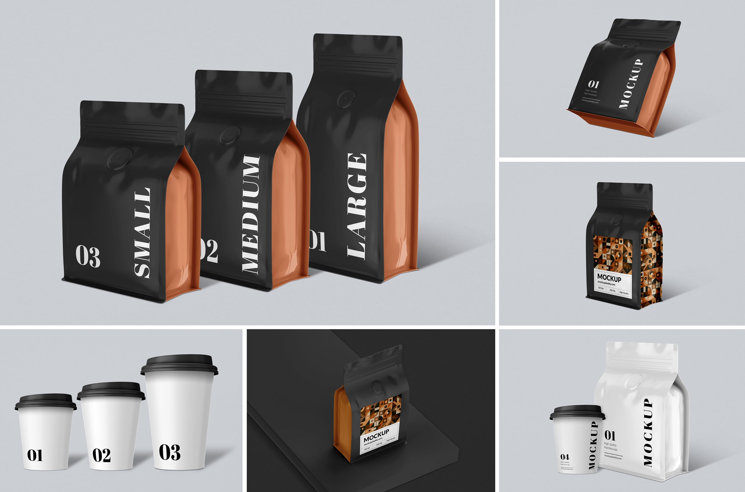 Coffee Packaging Mockups Set cover image.