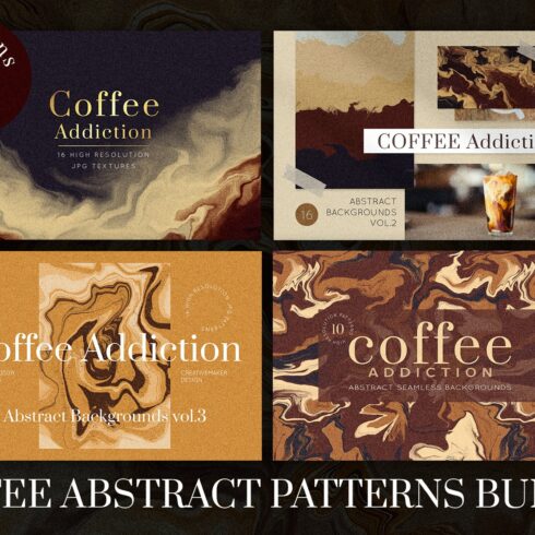 COFFEE ABSTRACT PATTERNS BUNDLE cover image.