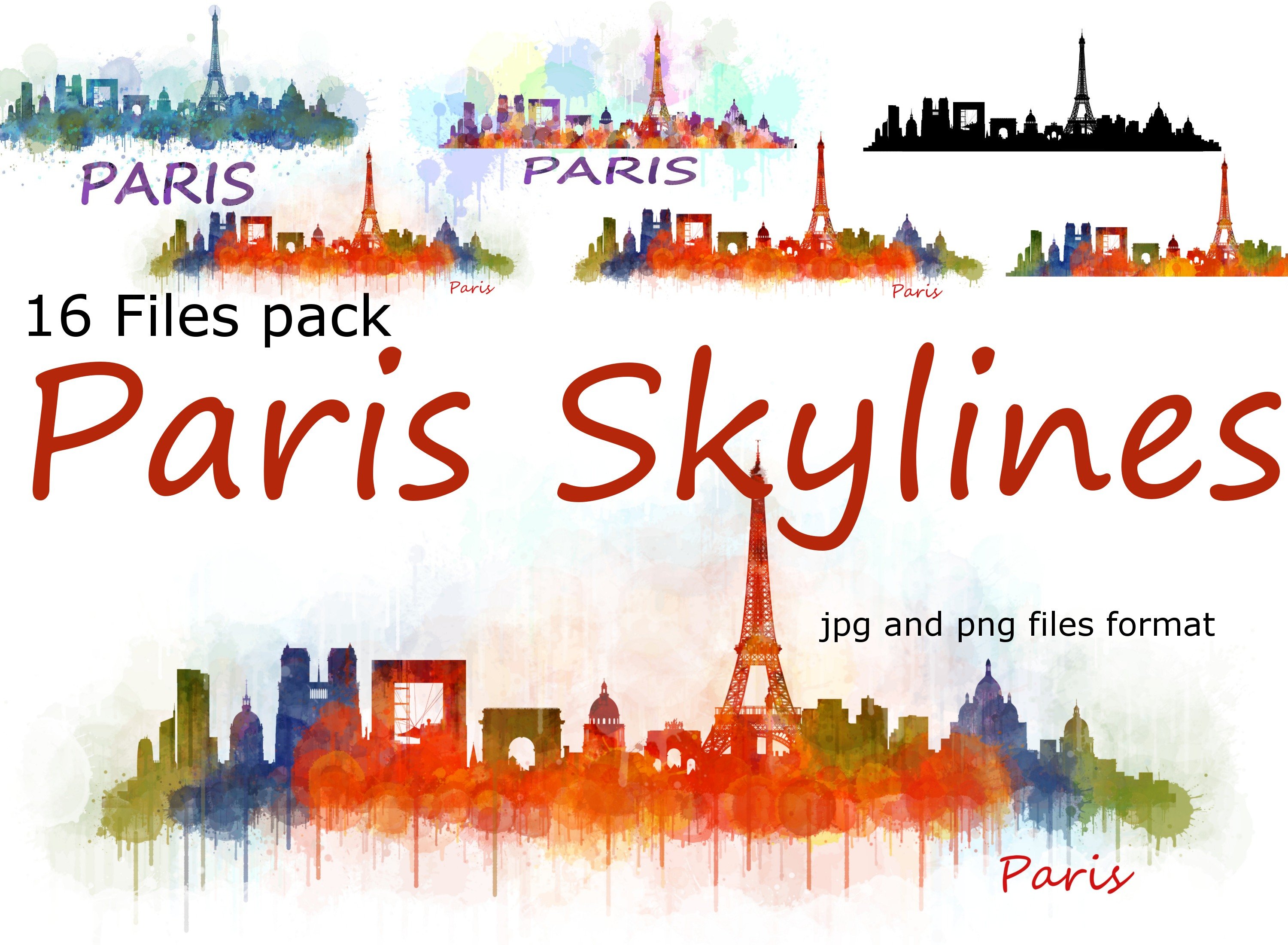 16xFiles Pack Paris France Skylines cover image.