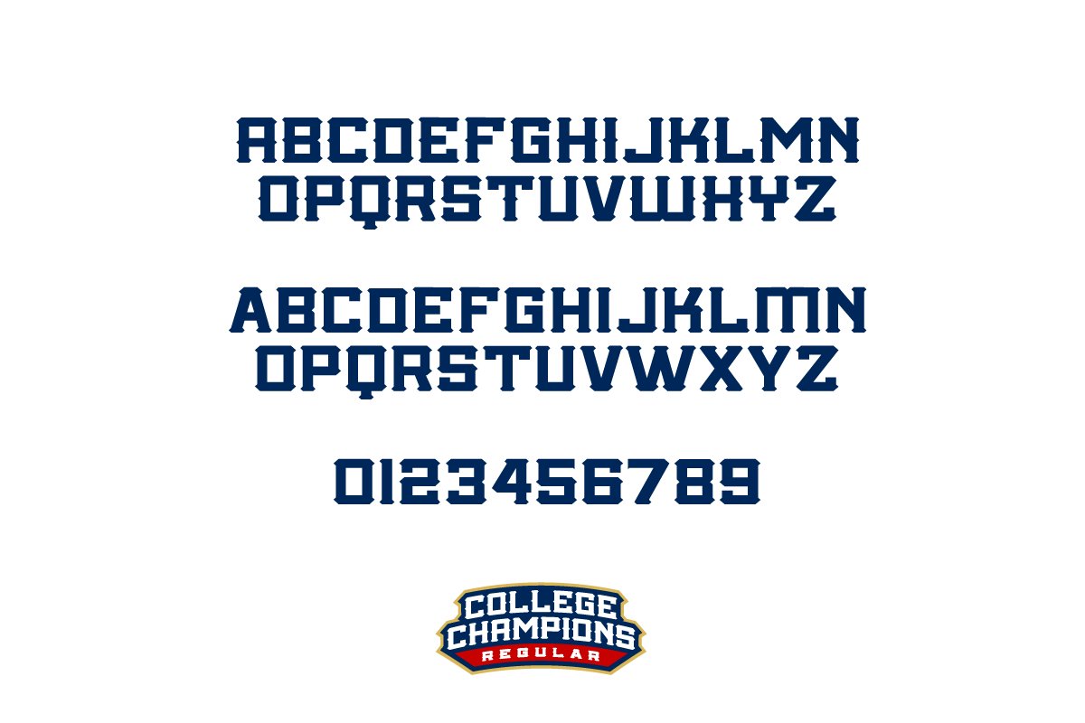COLLEGE CHAMPIONS FONT FAMILY preview image.