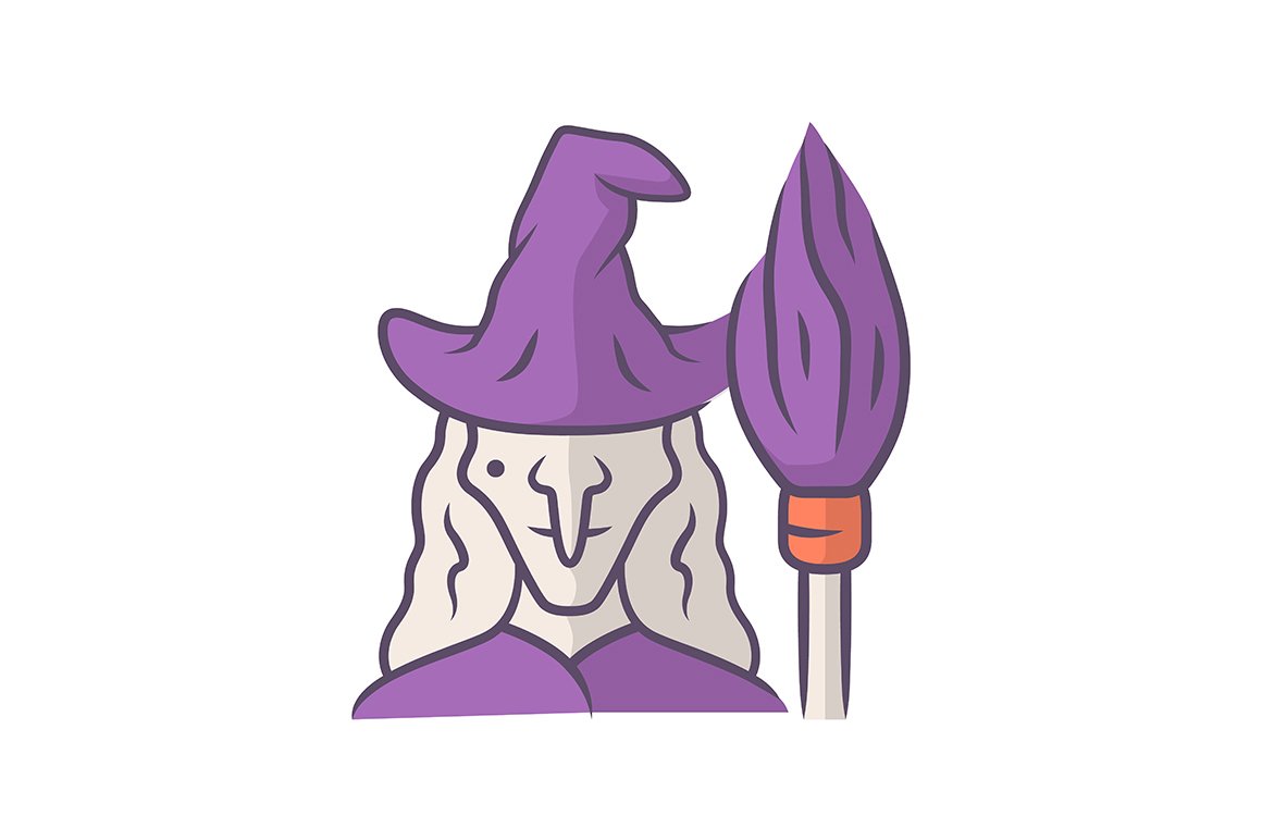 Witch purple color icon cover image.