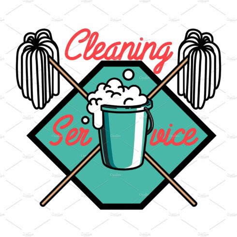 vintage cleaning service emblem cover image.