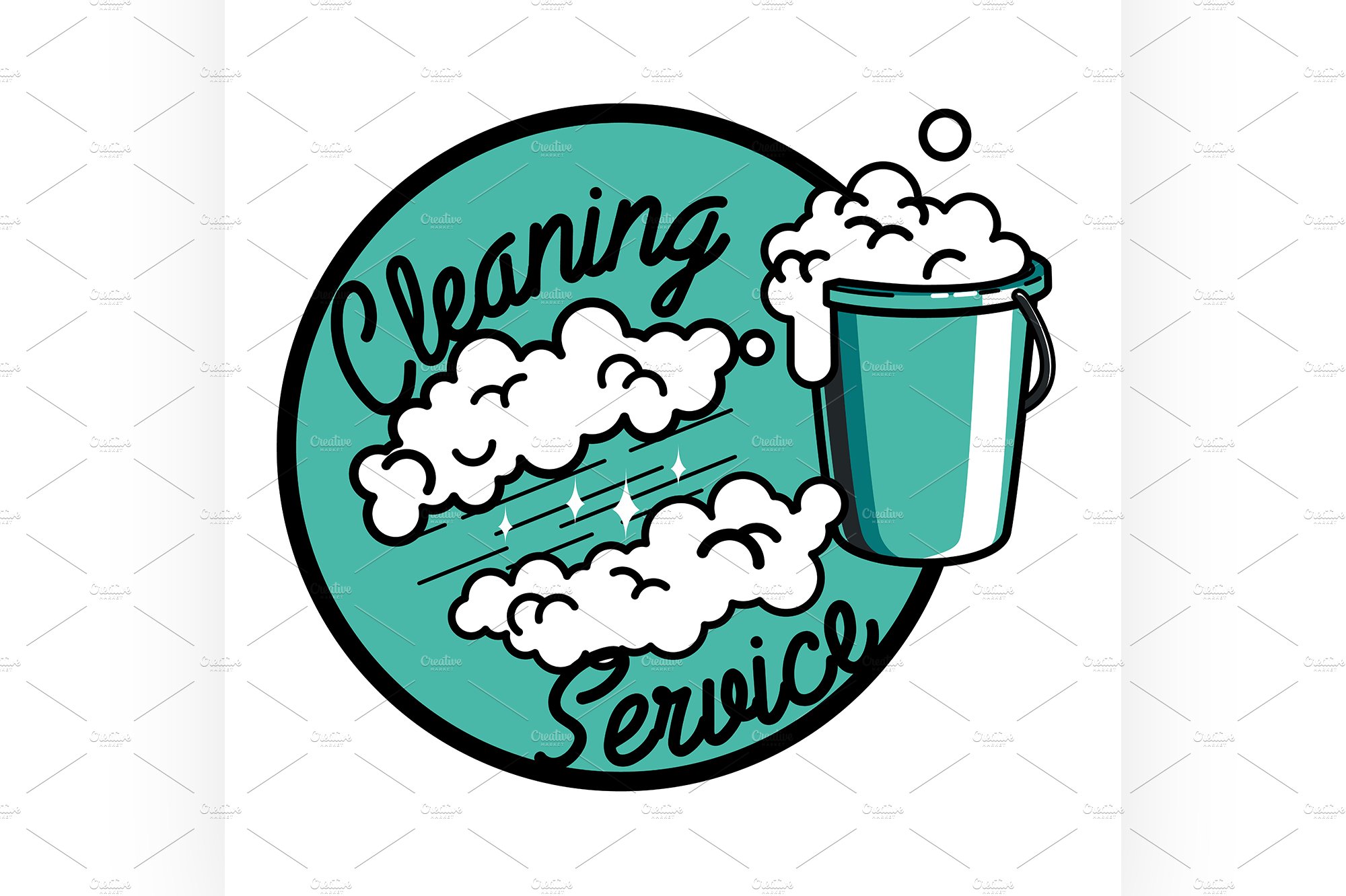 vintage cleaning service emblem cover image.