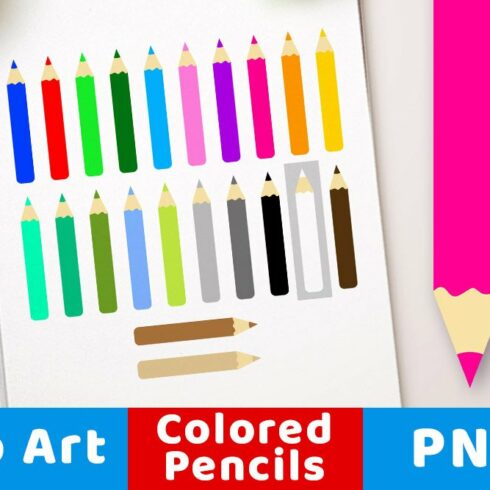 Colored Pencil Clipart cover image.