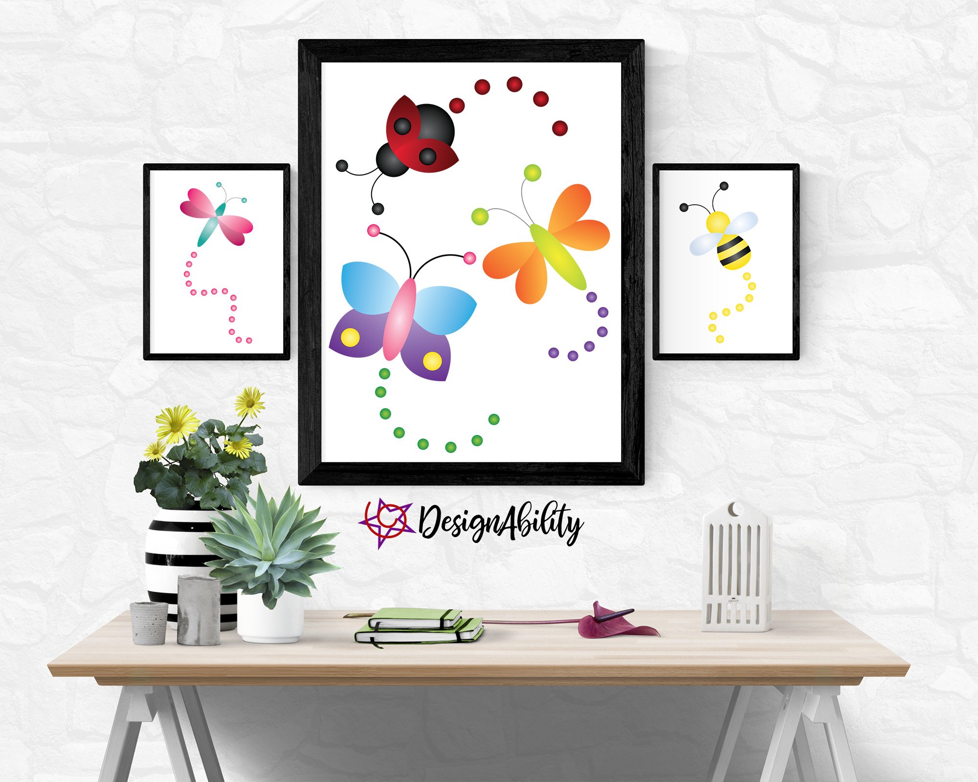 colorful bugs etsy poster 530