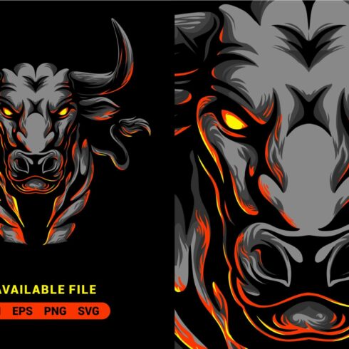 Bull Vector Illustration cover image.