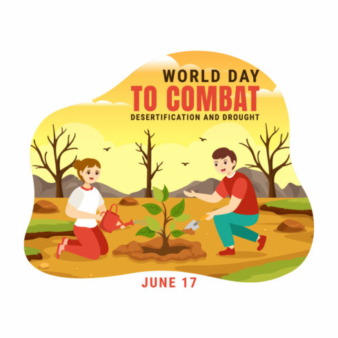 13 World Day to Combat Desertification and Drought Illustration cover image.