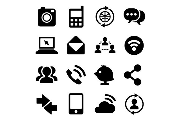 Communication and Internet Icons cover image.