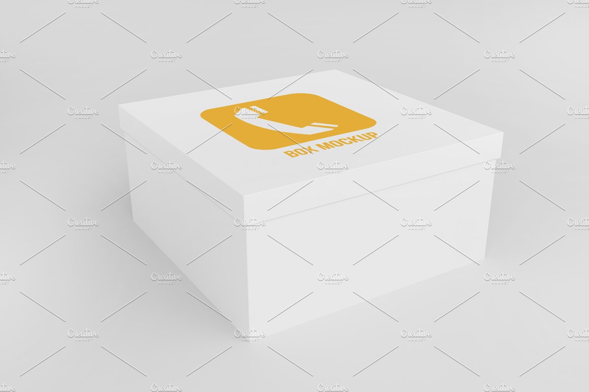 Square Box Mockup preview image.