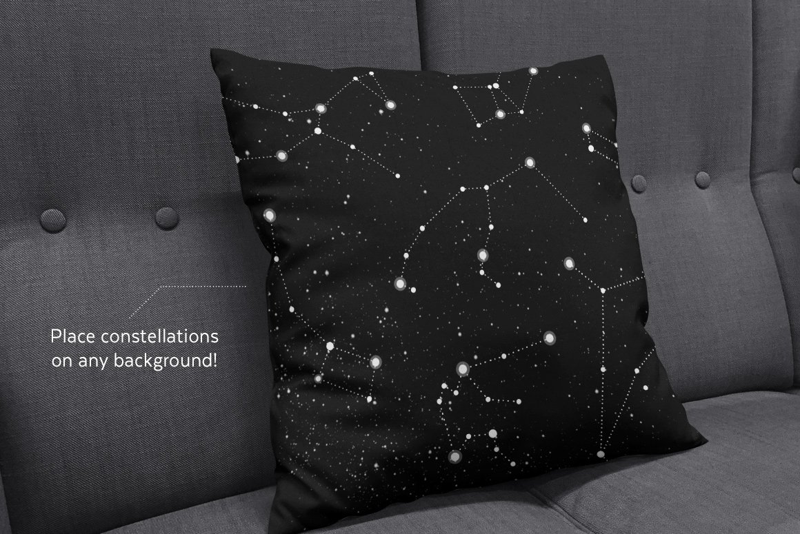 constellations pillow design 299