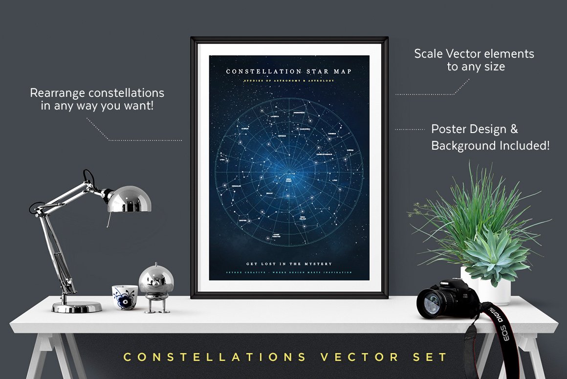 Constellations Vector Set preview image.
