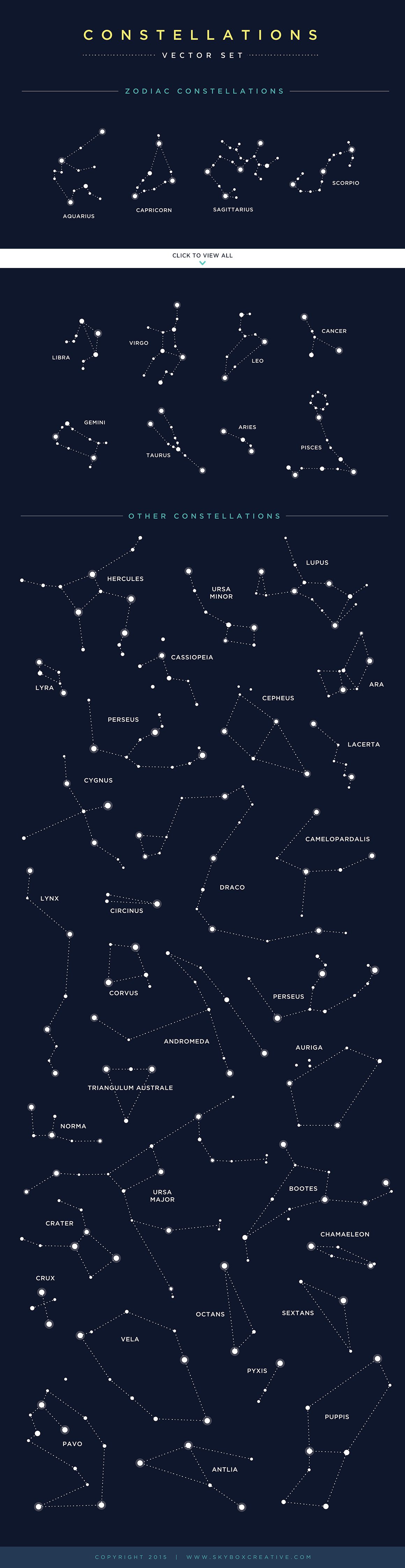 constellations vector illustrations by skybox creative more 992
