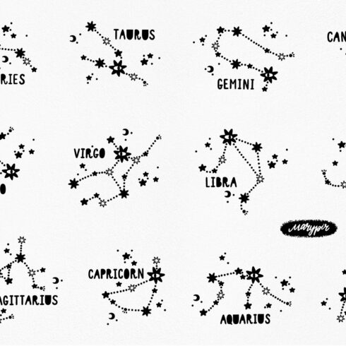 Zodiac Constellation bundle cover image.