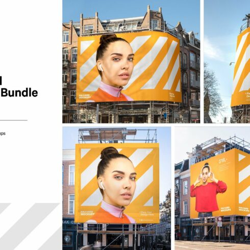 4x Billboard Construction Mockups cover image.