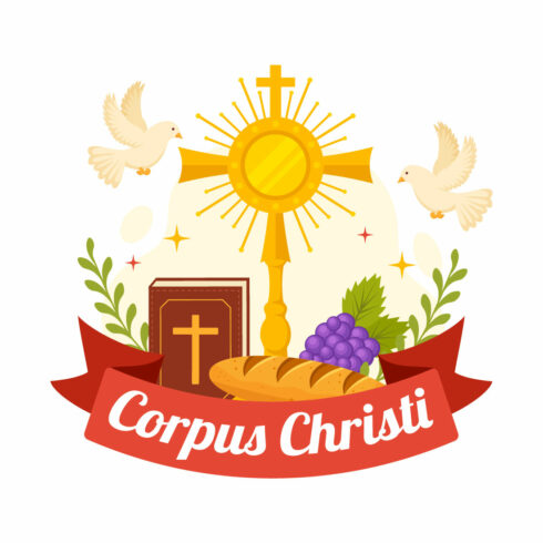 12 Corpus Christi Catholic Religious Illustration cover image.
