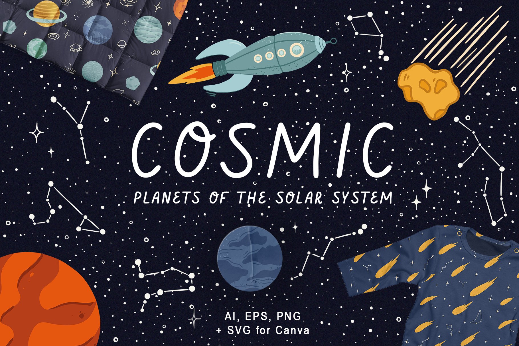 COSMIC solar system + SVG files cover image.
