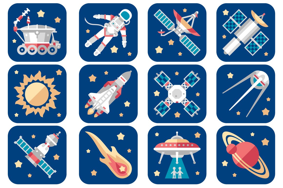 Universe and Space icons cover image.