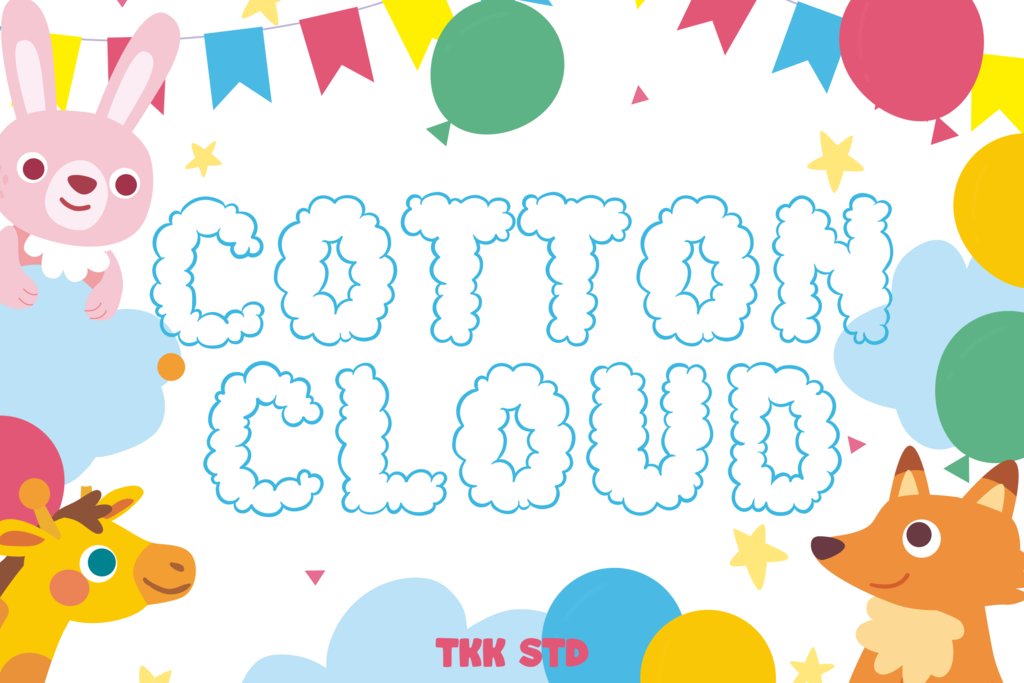 Cotton Cloud - Cute Font cover image.