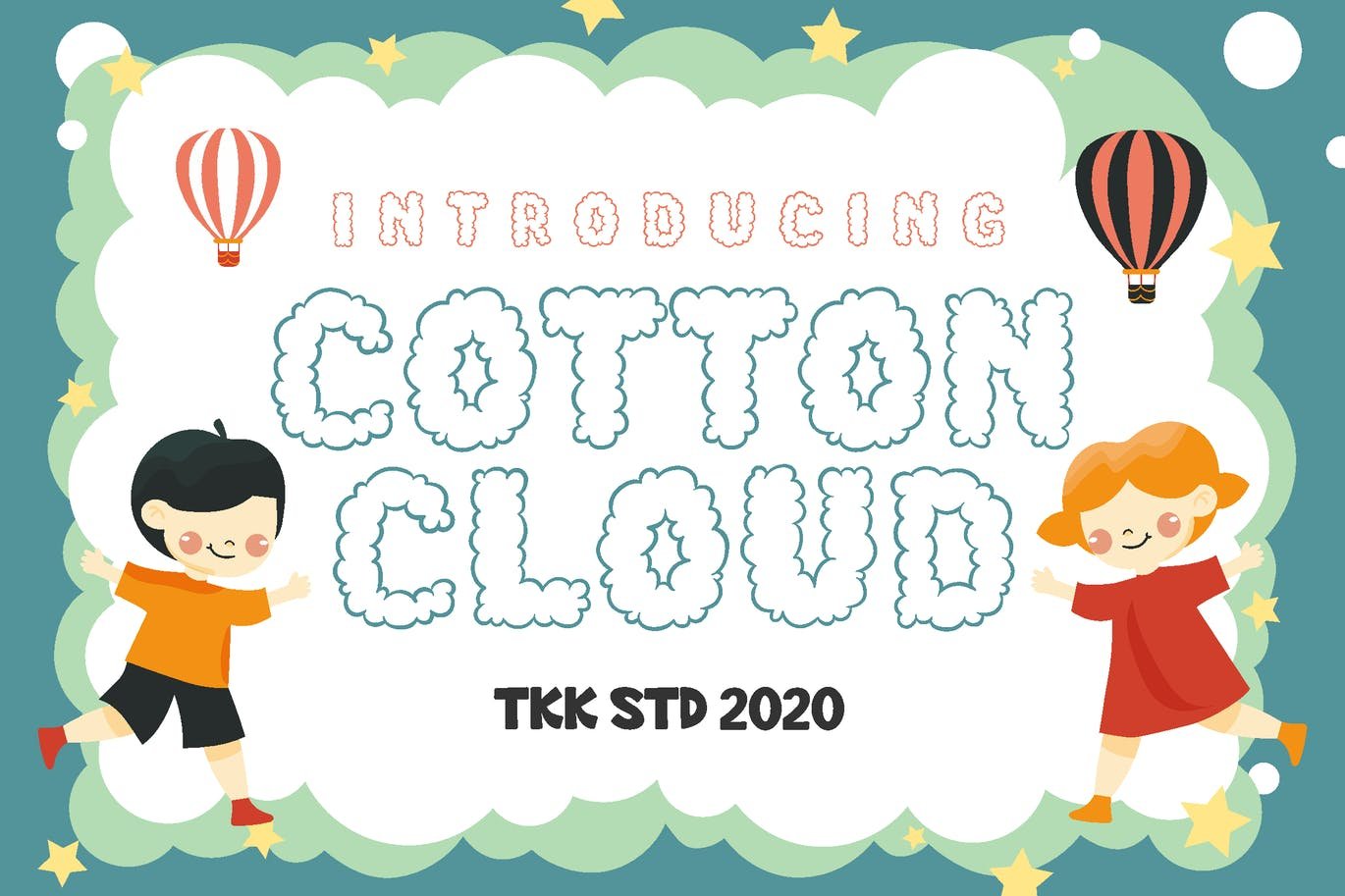 cotton cloud kids cute font1 516