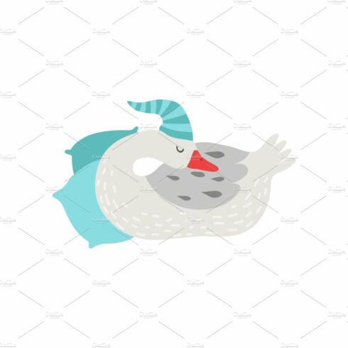 Cute White Goose Cartoon Character cover image.
