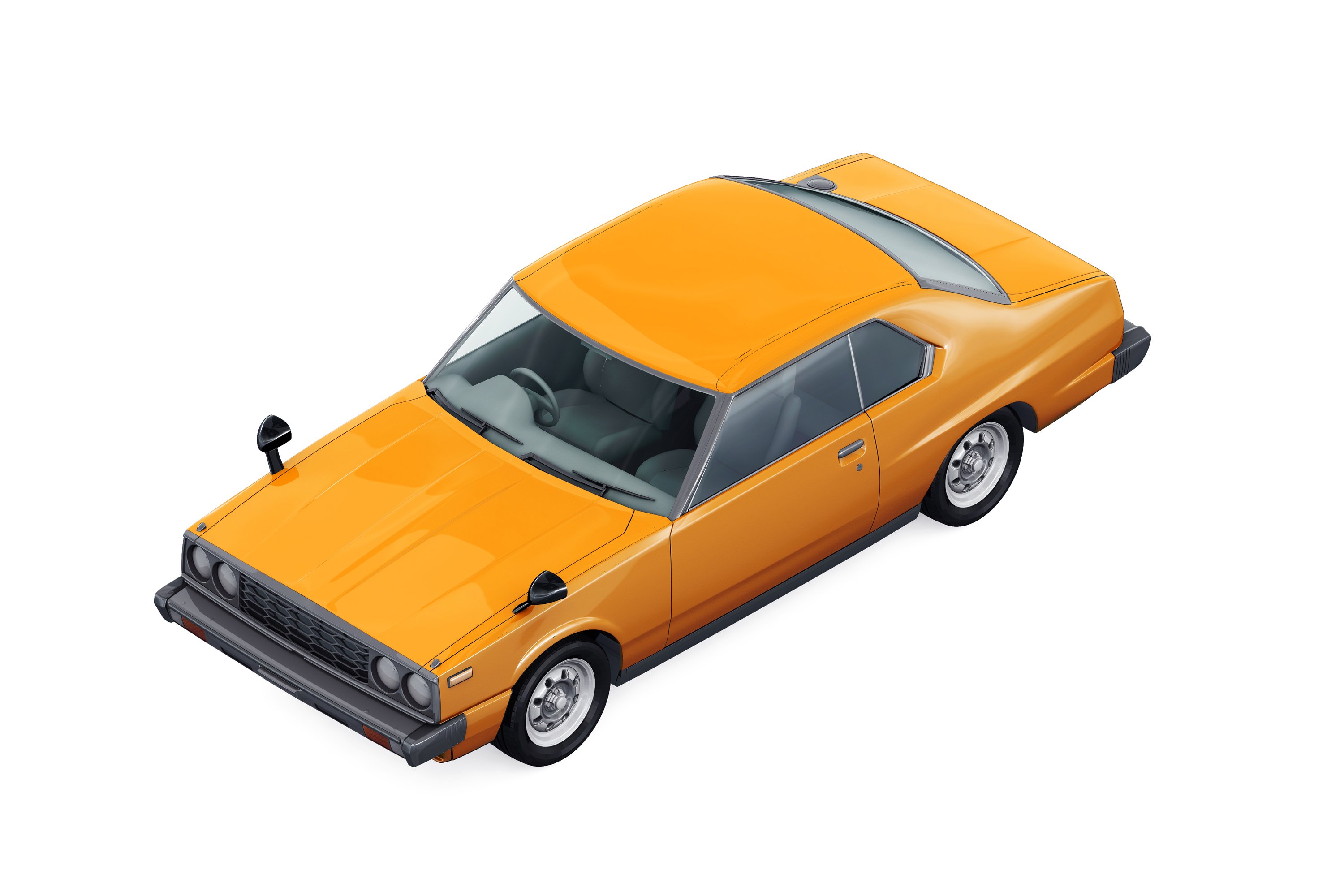 coupe car 1977 mockup 28329 788