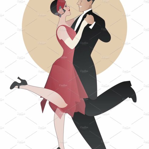 Elegant couple dancing Charleston-1 cover image.
