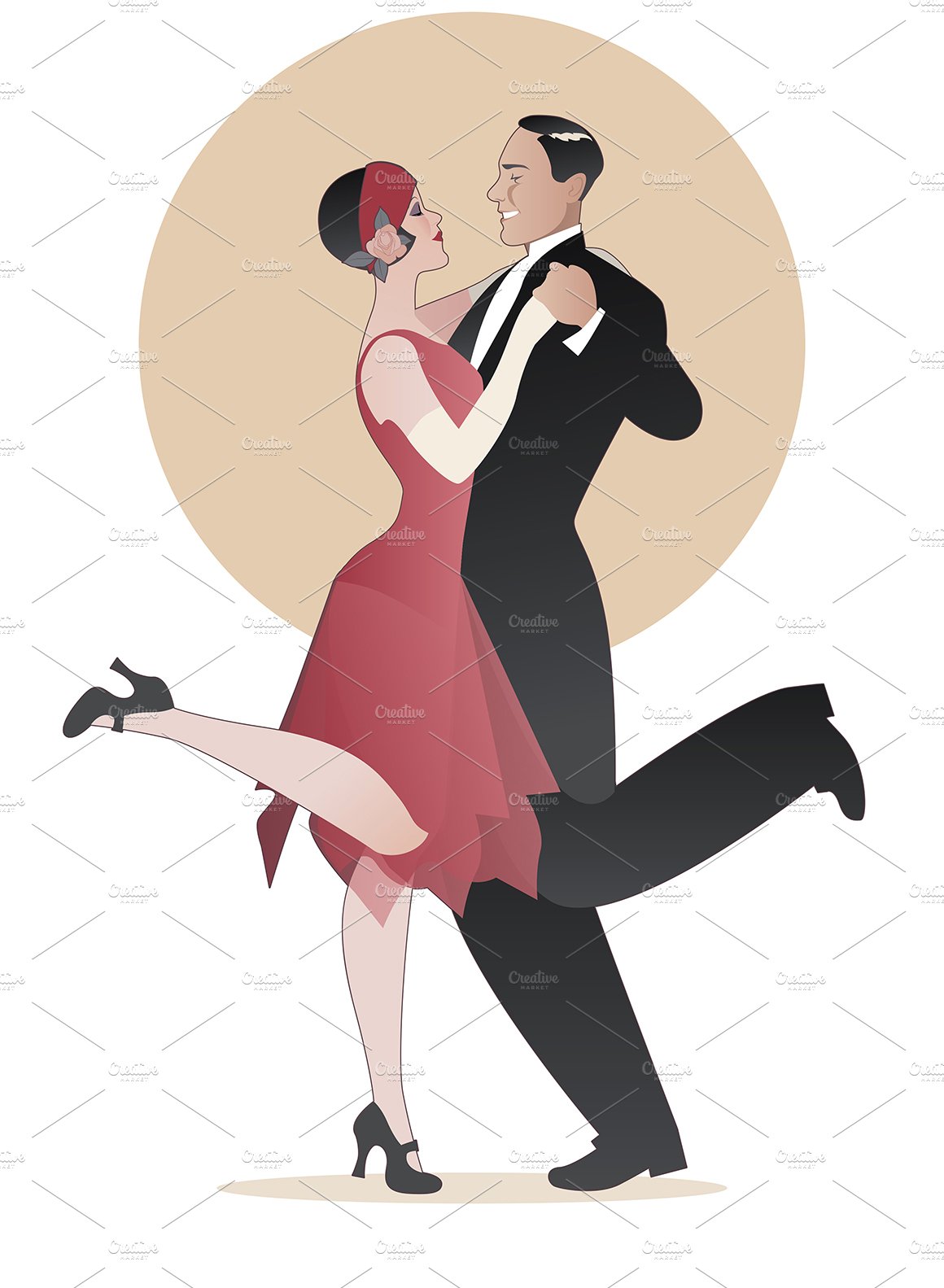 Elegant couple dancing Charleston-1 cover image.