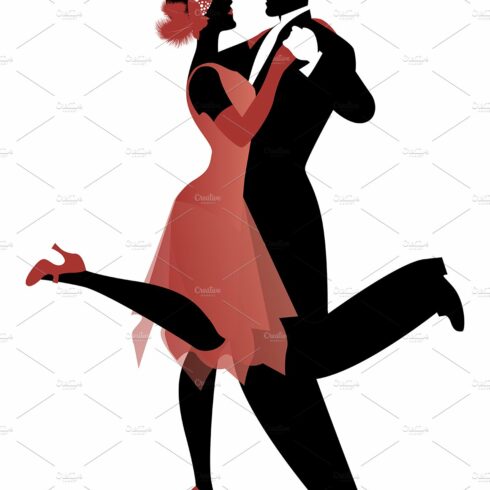 Elegant couple dancing Charleston-3 cover image.