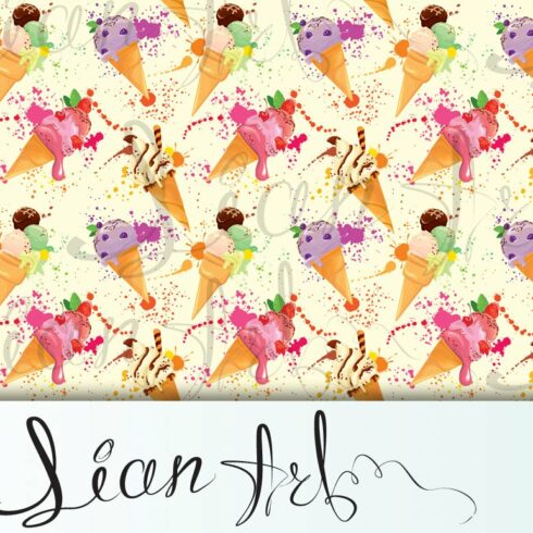 Pattern with Ice cream cones cover image.