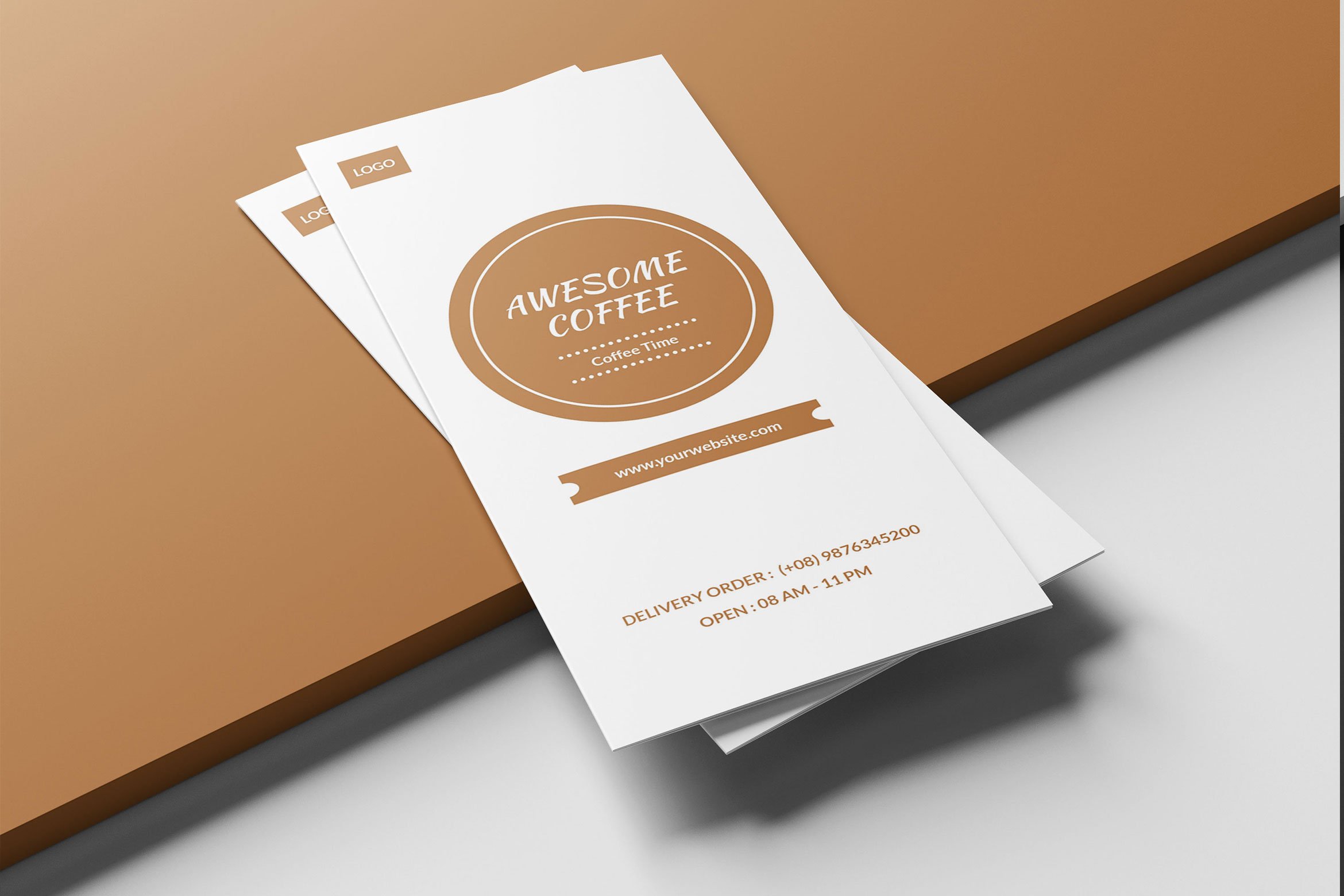 AWESOME COFFEE Trifold Brochure cover image.