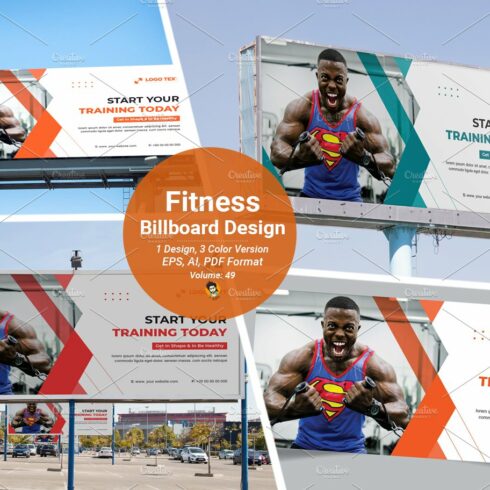 Creative Gym Fitness Billboard cover image.