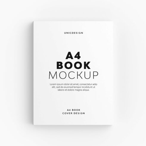 A4 Book Mockup cover image.